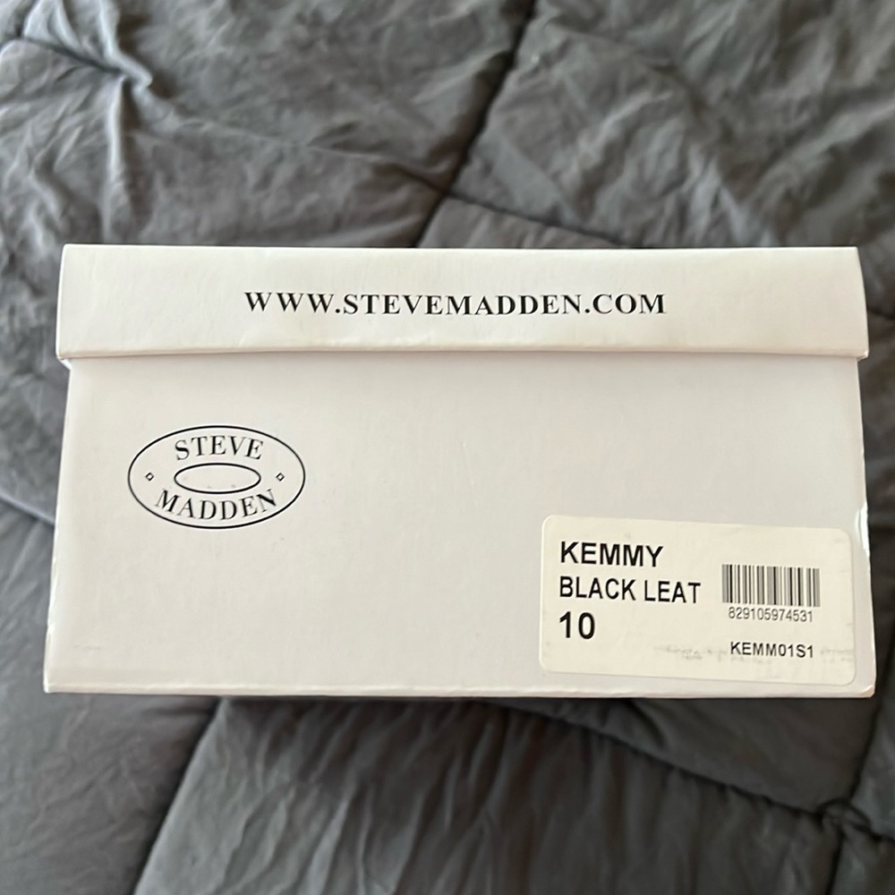 Steve Madde. Kemmy Black Leather Heel Sandals